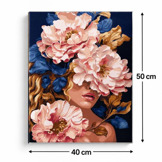Paint by Numbers with Frame - Floral Charm 40x50 cm, photo 3