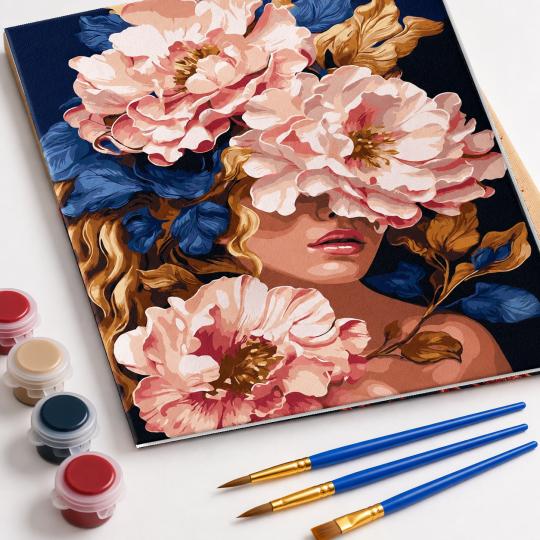Paint by Numbers with Frame - Floral Charm 40x50 cm, photo 4