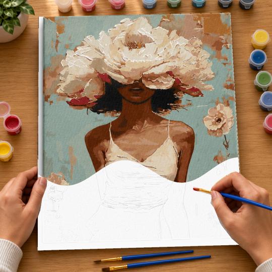 Paint by Numbers with Frame - Blooming Beauty 40x50 cm, photo 6
