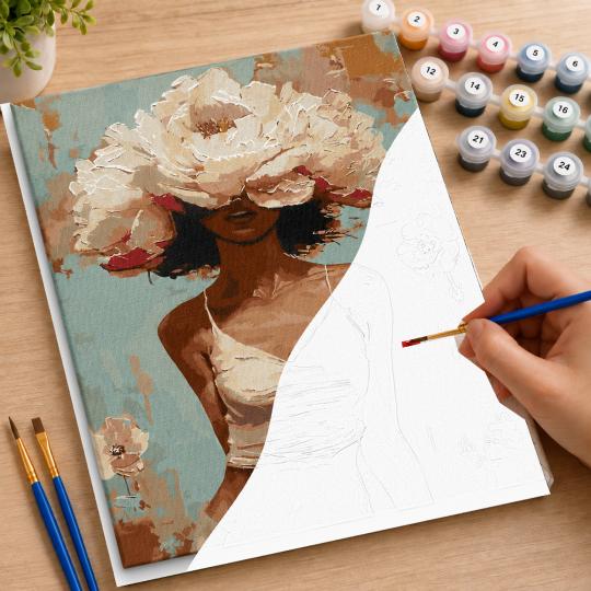 Paint by Numbers with Frame - Blooming Beauty 40x50 cm, photo 7