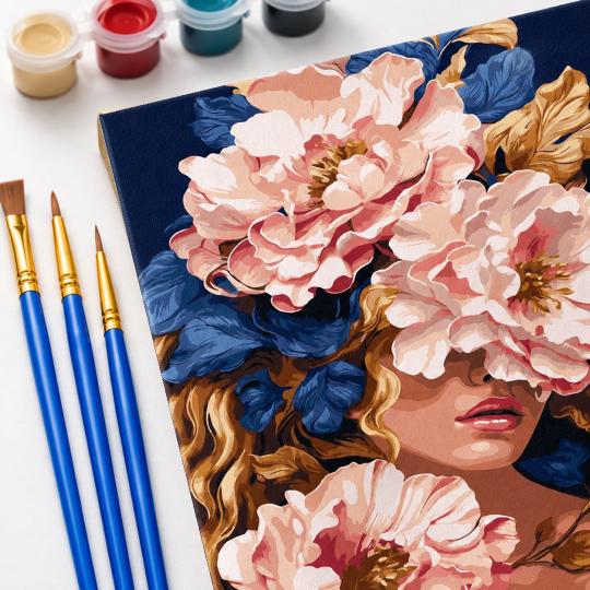 Paint by Numbers with Frame - Floral Charm 40x50 cm, photo 5
