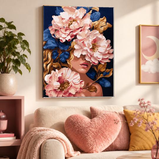 Paint by Numbers with Frame - Floral Charm 40x50 cm, photo 9