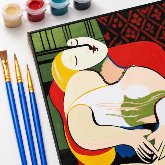 MALOWANIE PO NUMERACH Z RAMĄ Obrazy do malowania - Kobieta Kubizm 40x50 cm, zdjęcie 5