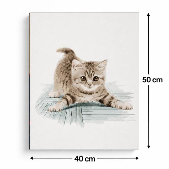 MALOWANIE PO NUMERACH Z RAMĄ Obrazy do malowania - Niezdarny Kot 40x50 cm, zdjęcie 3