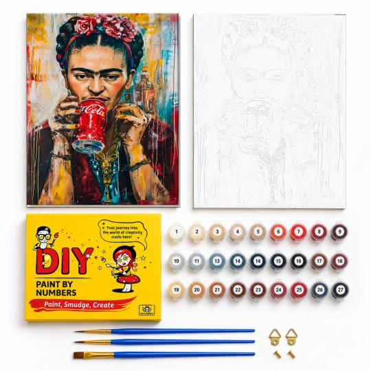 Paint by Numbers with Frame - Frida Coca-Cola 40x50 cm, photo 2
