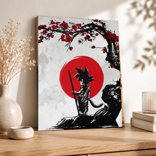 Paint by Numbers - Goku and the Red Moon 40x50 cm, photo 8