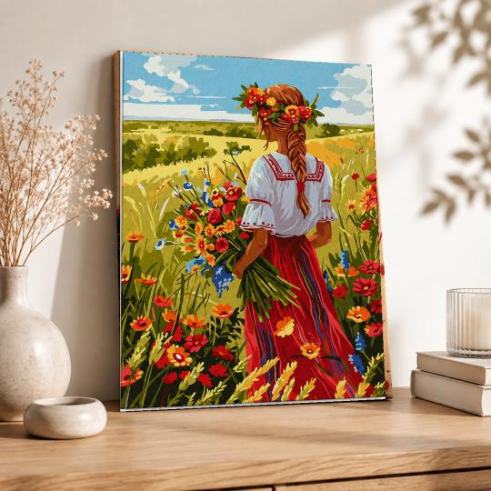 MALOWANIE PO NUMERACH Z RAMĄ Obrazy do malowania - Dziewczyna Żniw 40x50 cm, zdjęcie 8