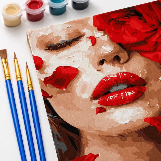 Paint by Numbers with Frame - Rose Petals 40x50 cm, photo 5