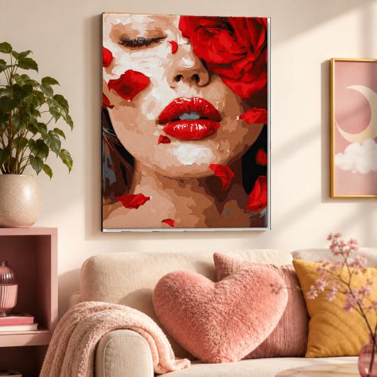 Paint by Numbers with Frame - Rose Petals 40x50 cm, photo 9