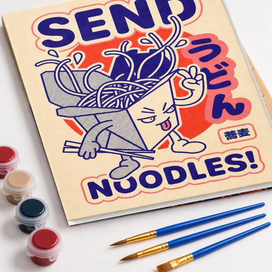 Paint by Numbers with Frame - Send Noodles 40x50 cm, photo 4