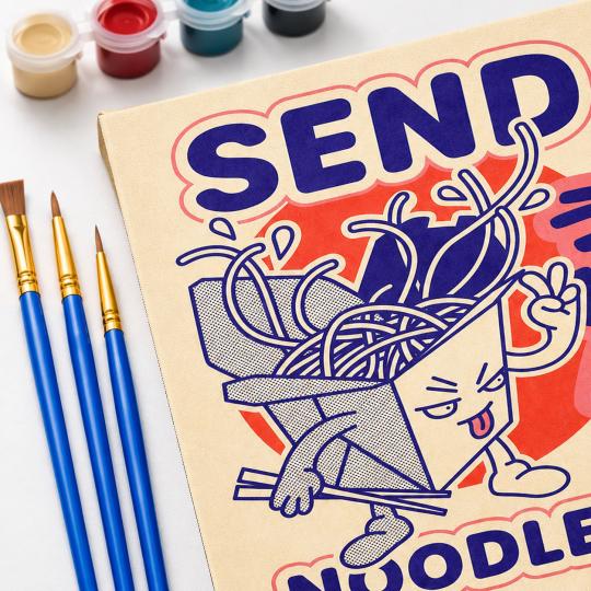 Paint by Numbers with Frame - Send Noodles 40x50 cm, photo 5