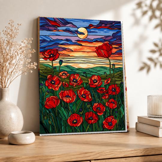 Paint by Numbers with Frame - Poppies 40x50 cm, photo 8