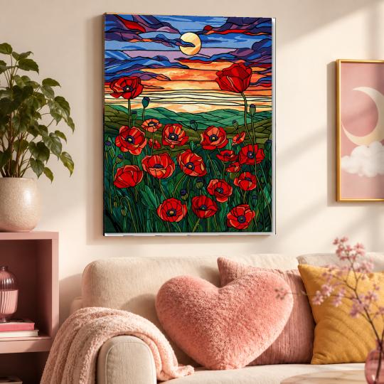 Paint by Numbers with Frame - Poppies 40x50 cm, photo 9