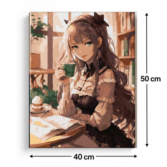 Paint by Numbers with Frame - Chibi Girl 40x50 cm, photo 3