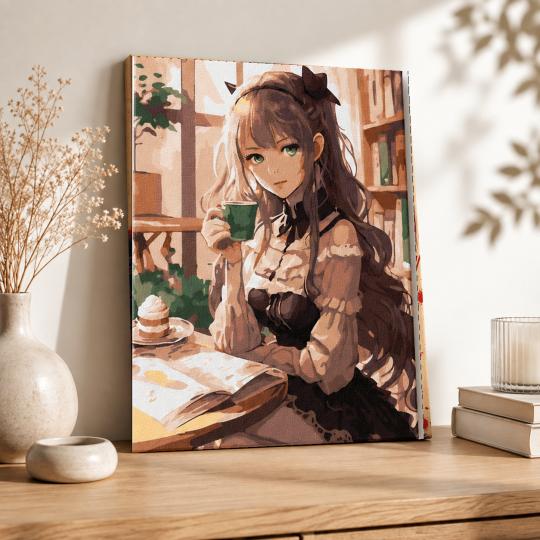 Paint by Numbers with Frame - Chibi Girl 40x50 cm, photo 8