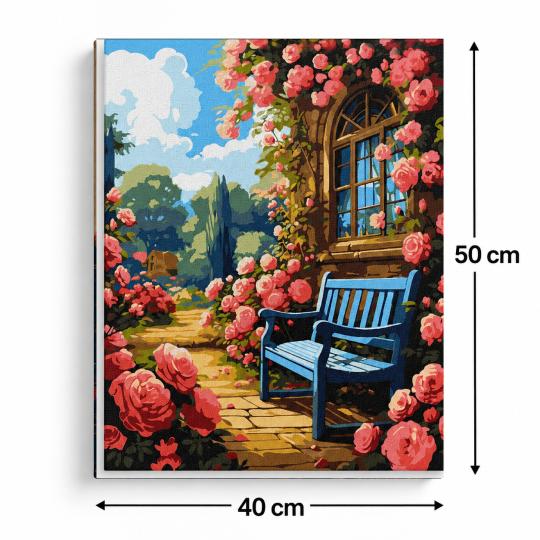 Paint by Numbers with Frame - Flower Garden 40x50 cm, photo 3