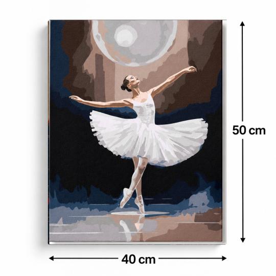 MALOWANIE PO NUMERACH Z RAMĄ Obrazy do malowania - Biały Łabędź 40x50 cm, zdjęcie 3