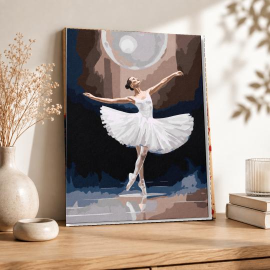 MALOWANIE PO NUMERACH Z RAMĄ Obrazy do malowania - Biały Łabędź 40x50 cm, zdjęcie 8
