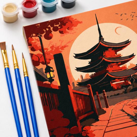 Paint by Numbers with Frame - Asian Landscape 40x50 cm, photo 5