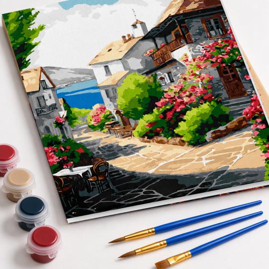 Paint by Numbers with Frame - Seaside Town 40x50cm, photo 4