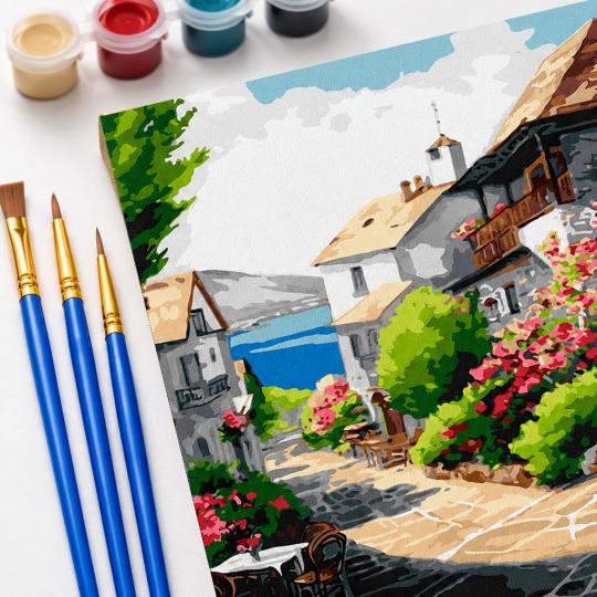 Paint by Numbers with Frame - Seaside Town 40x50cm, photo 5