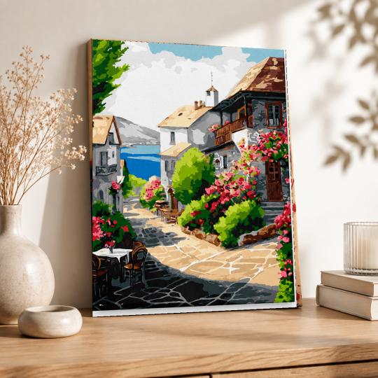 Paint by Numbers with Frame - Seaside Town 40x50cm, photo 8