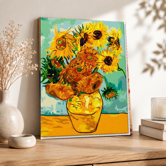 MALOWANIE PO NUMERACH Z RAMĄ Obrazy do malowania-Gogh Słoneczniki 40x50 cm, zdjęcie 8