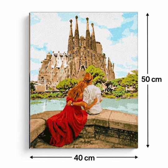 MALOWANIE PO NUMERACH Z RAMĄ Obrazy do malowania - Sagrada Chwile 40x50 cm, zdjęcie 3