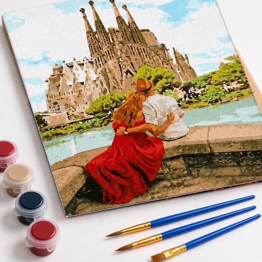 MALOWANIE PO NUMERACH Z RAMĄ Obrazy do malowania - Sagrada Chwile 40x50 cm, zdjęcie 4