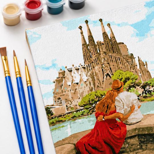 MALOWANIE PO NUMERACH Z RAMĄ Obrazy do malowania - Sagrada Chwile 40x50 cm, zdjęcie 5