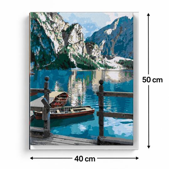 MALOWANIE PO NUMERACH Z RAMĄ Obrazy do malowania - Górski Widok 40x50 cm, zdjęcie 3