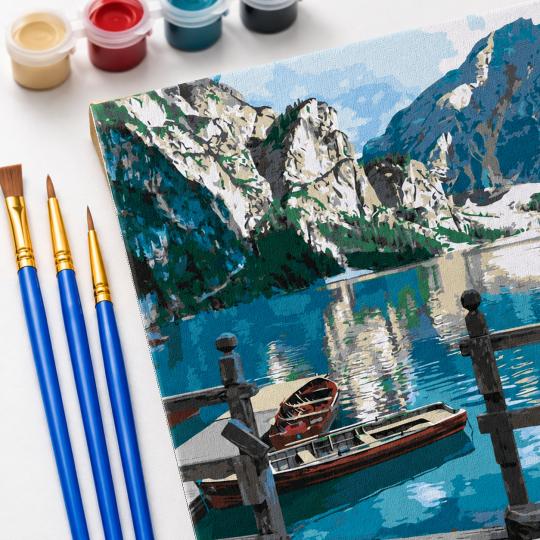 MALOWANIE PO NUMERACH Z RAMĄ Obrazy do malowania - Górski Widok 40x50 cm, zdjęcie 5
