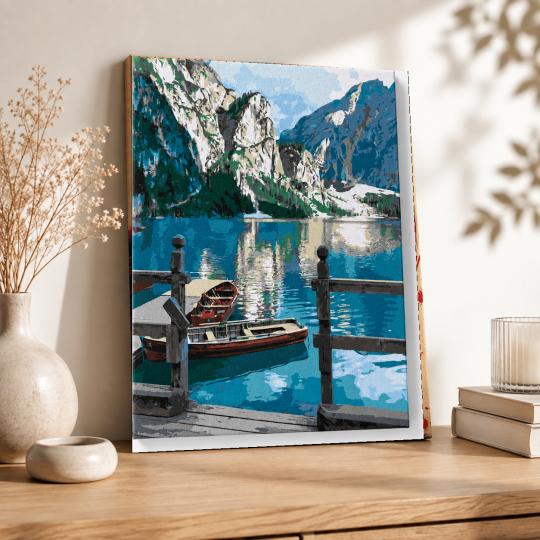 MALOWANIE PO NUMERACH Z RAMĄ Obrazy do malowania - Górski Widok 40x50 cm, zdjęcie 8