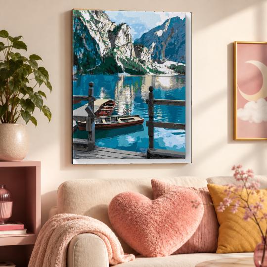 MALOWANIE PO NUMERACH Z RAMĄ Obrazy do malowania - Górski Widok 40x50 cm, zdjęcie 9
