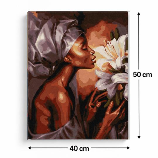 Paint by Numbers with Frame - Lady with a Lily 40x50 cm, photo 3