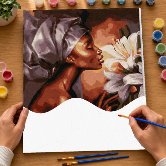 Paint by Numbers with Frame - Lady with a Lily 40x50 cm, photo 6