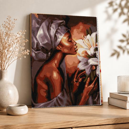 Paint by Numbers with Frame - Lady with a Lily 40x50 cm, photo 8