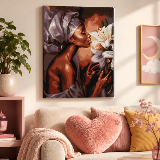 Paint by Numbers with Frame - Lady with a Lily 40x50 cm, photo 9