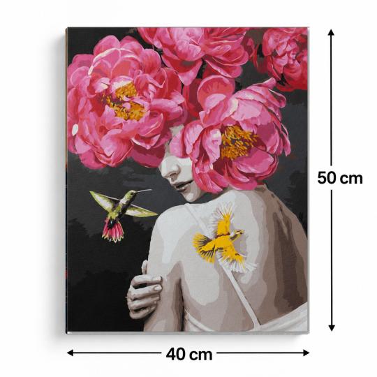 Paint by Numbers with Frame - Lady's Fantasy 40x50 cm, photo 3
