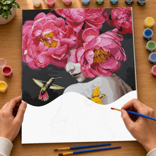 Paint by Numbers with Frame - Lady's Fantasy 40x50 cm, photo 6
