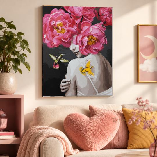 Paint by Numbers with Frame - Lady's Fantasy 40x50 cm, photo 9