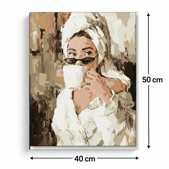Paint by Numbers with Frame - Morning Coffee 40x50 cm, photo 3