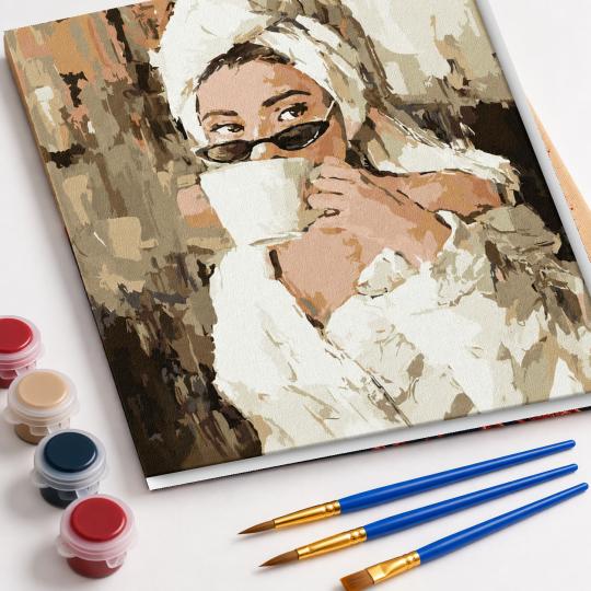 Paint by Numbers with Frame - Morning Coffee 40x50 cm, photo 4