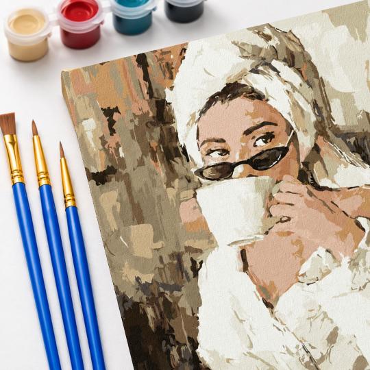 Paint by Numbers with Frame - Morning Coffee 40x50 cm, photo 5