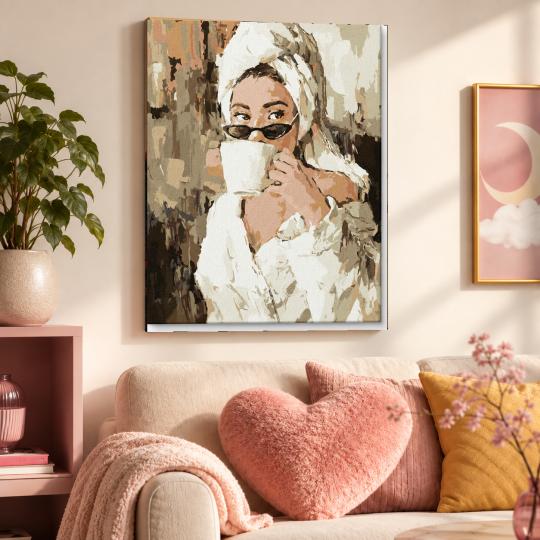 Paint by Numbers with Frame - Morning Coffee 40x50 cm, photo 9