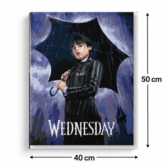 Paint by Numbers with Frame - Wednesday Addams 40x50 cm, photo 3