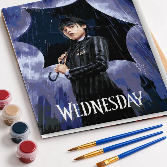 Paint by Numbers with Frame - Wednesday Addams 40x50 cm, photo 4