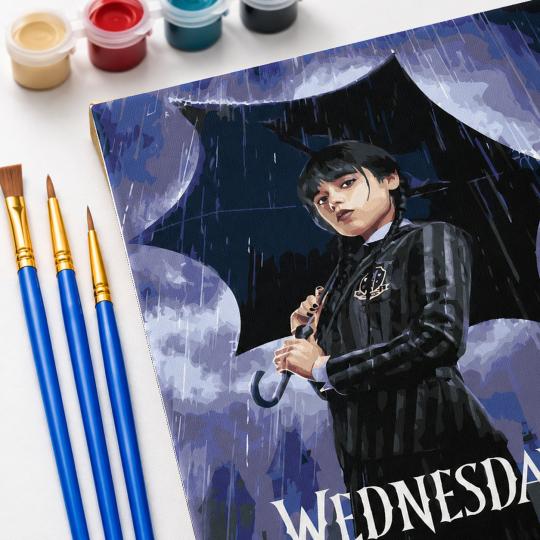 Paint by Numbers with Frame - Wednesday Addams 40x50 cm, photo 5