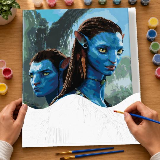 Paint by Numbers - Jake and Neytiri Avatar 40x50 cm, photo 6