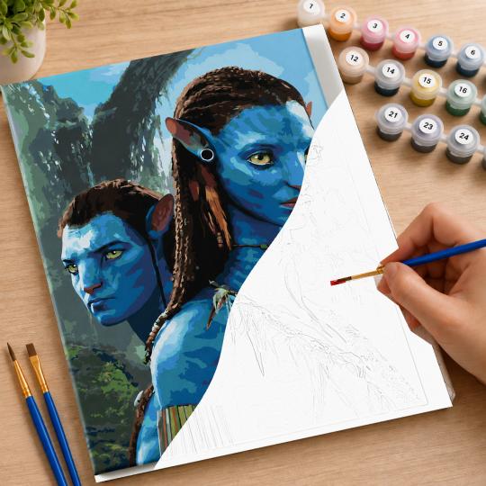 Paint by Numbers - Jake and Neytiri Avatar 40x50 cm, photo 7